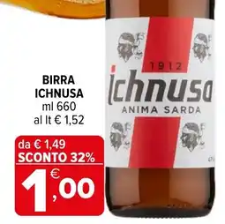 Iperal Birra Ichnusa offerta