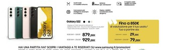 Euronics Galaxy s22 offerta