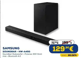 Euronics Hw-a450 altoparlante soundbar nero 2.1 canali offerta