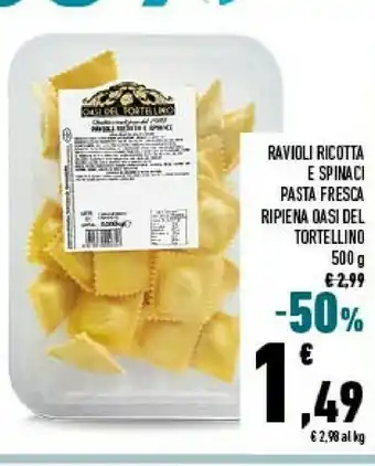 Conad City Qasi del tortellino ravioli ricotta e spinaci pasta fresca ripiena offerta