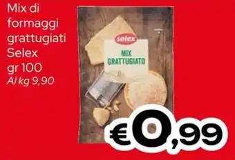 MAX Supermercati Mix di formaggi grattugiati Selex offerta