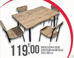Iper Romagnolo Tavolo con 4 sedie offerta