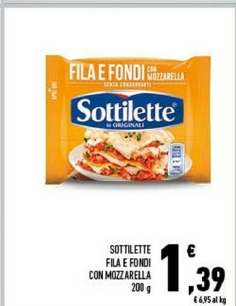 Conad City Sottilette fila e fondi con mozzarella offerta