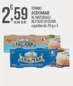 Iper Romagnolo Tonno Asdomar all'olio di oliva offerta