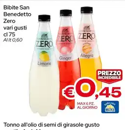 MAX Supermercati Bibite San Benedetto Zero offerta