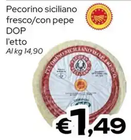 MAX Supermercati Pecorino siciliano fresco con pepe DOP offerta