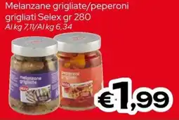 MAX Supermercati Melanzane grigliate/peperoni grigliati Selex offerta