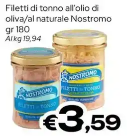 MAX Supermercati Filetti di tonno Nostromo offerta