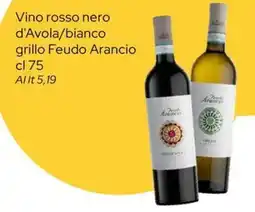 MAX Supermercati Vino rosso nero d'Avola/bianco grillo Feudo Arancio offerta