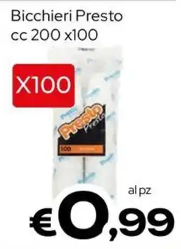 MAX Supermercati Bicchieri Presto offerta
