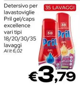 MAX Supermercati Detersivo per lavastoviglie Pril gel/caps excellence offerta