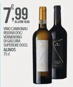 Iper Romagnolo Vino Cannonau Riserva DOC/Vermentino di Galluria Superiore DOCG Alinos offerta