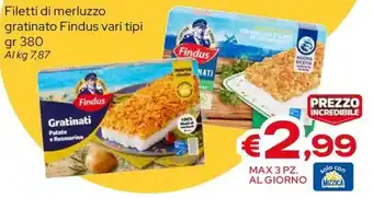 Filetti di merluzzo gratinato Findus