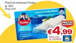 MAX Supermercati Filetti di merluzzo Findus offerta