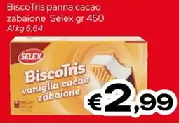 MAX Supermercati BiscoTris vaniglia cacao zabaione Selex offerta