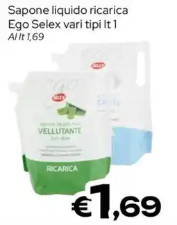 MAX Supermercati Sapone liquido ricarica Ego Selex offerta