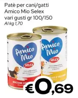 MAX Supermercati Paté per cani/gatti Amico Mio Selex offerta