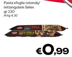 MAX Supermercati Pasta sfoglia Selex offerta