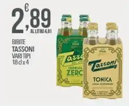 Iper Romagnolo Bibite Tassoni vari tipi offerta