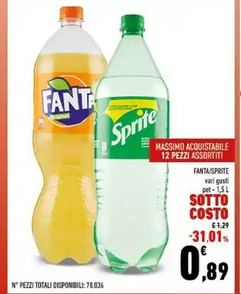 Conad Coca-cola - fanta zero 1500 g(ml) offerta