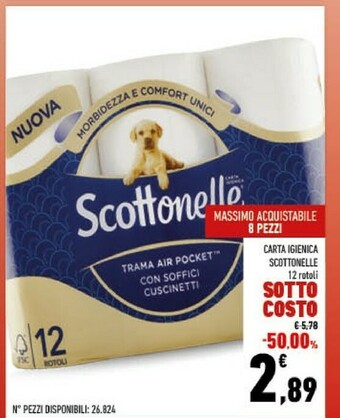 Conad Scottonelle carta igienica 12 rotoli offerta