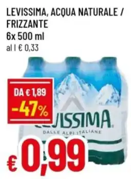 Famila Levissima acqua naturale frizzante offerta