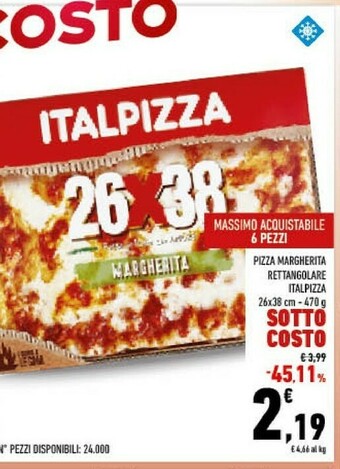 Conad Italpizza pizza margherita rettangolare offerta