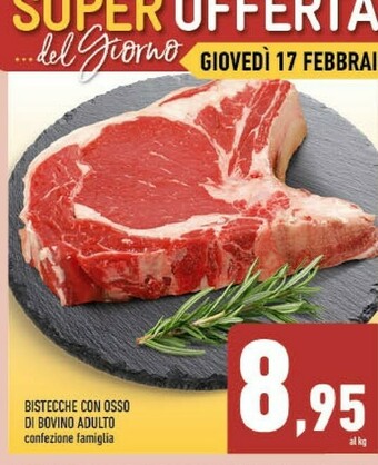 Conad Bistecche con osso di bovino adulto offerta