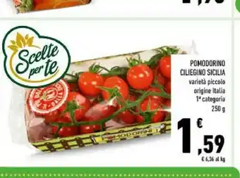 Conad Pomodorino ciliegino sicilia 250 g offerta