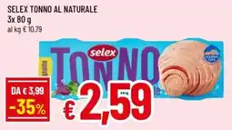 Famila Selex tonno al naturale offerta