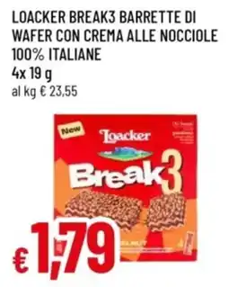 Famila Loacker Break3 barrette di wafer con crema alle nocciole offerta