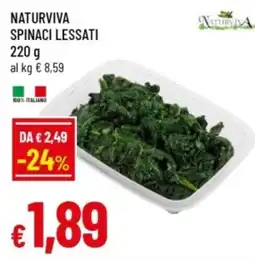 Famila Spinaci lessati Naturviva offerta