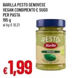 Famila Barilla pesto genovese vegan offerta