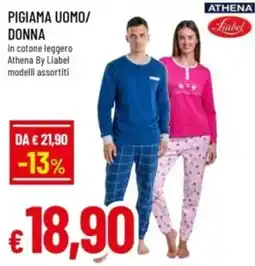Famila Pigiama uomo/donna Athena By Liabel offerta