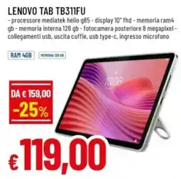 Famila Lenovo Tab TB311FU offerta