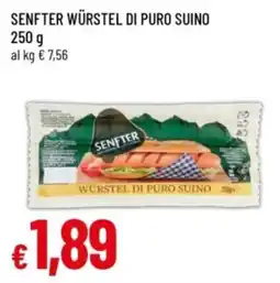 Famila Senfter würstel di puro suino offerta