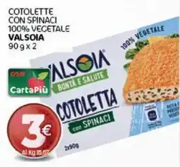 Crai Cotoletta con spinaci Valsoia offerta