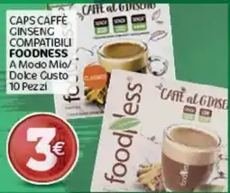Crai Caps Caffè Ginseng compatibili Foodness offerta