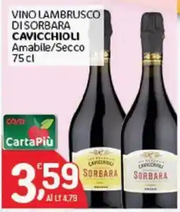 Crai Vino lambrusco di sorbara cavicchioli offerta