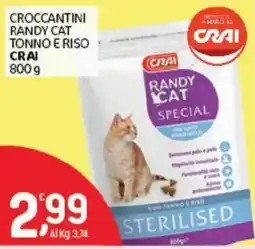Crai Crocchettini Randy Cat Tonno e Riso offerta