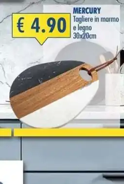 Magika Shop Mercury tagliere in marmo e legno offerta