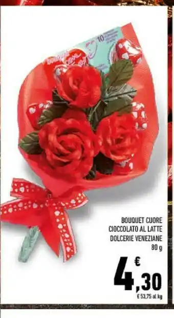 Conad Bouquet cuore cioccolato al latte offerta