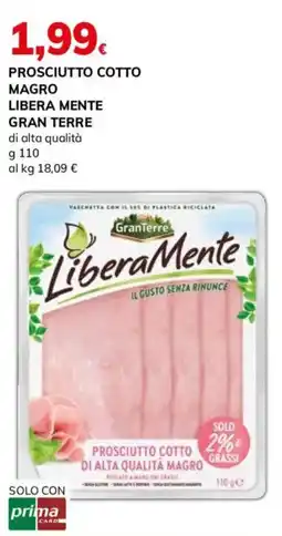 Basko Prosciutto cotto magro Libera Mente GranTerre offerta