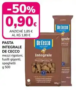 Basko Pasta integrale De Cecco offerta