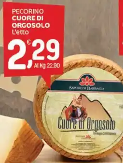 Crai Pecorino Cuore di Orgosolo offerta