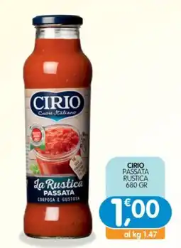 Le Delizie del Sud Cirio La Rustica Passata offerta