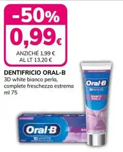 Basko Dentifricio Oral-B 3D white bianco perla offerta
