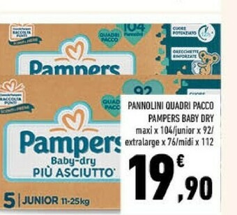 Conad Pannolini quadri pacco offerta