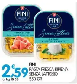 Le Delizie del Sud FINI pasta fresca ripiena senza lattosio offerta