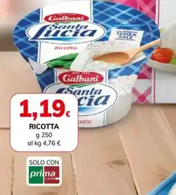 Basko Ricotta Galbani Santa Lucia offerta